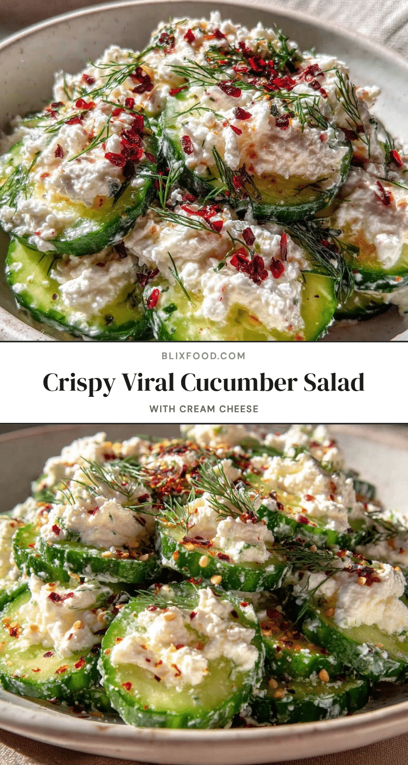 viral cucumber salad with cream cheese recipe