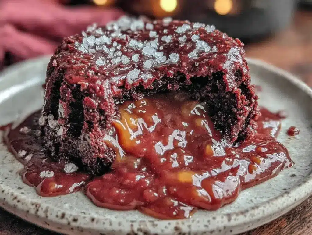 whiskey chocolate lava cake - featured image
