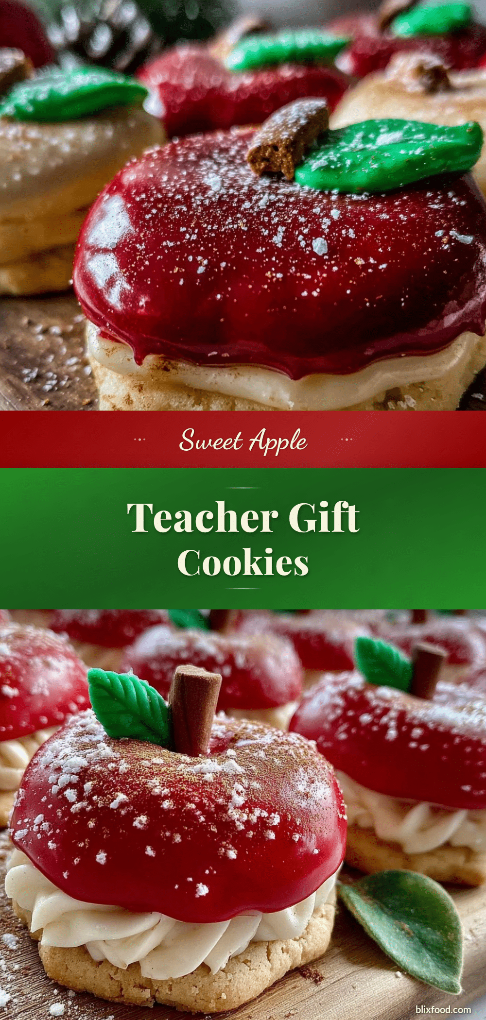apple teacher gift sugar cookies recipe