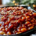 bbq bourbon baked beans - featured image