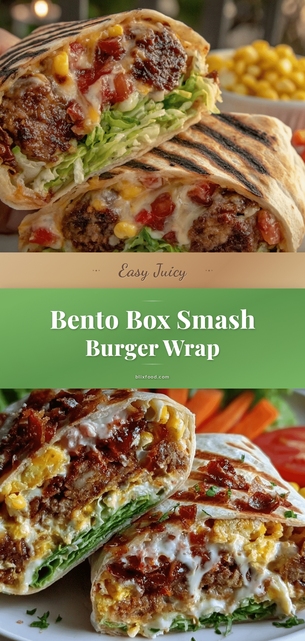 bento box smash burger wrap recipe
