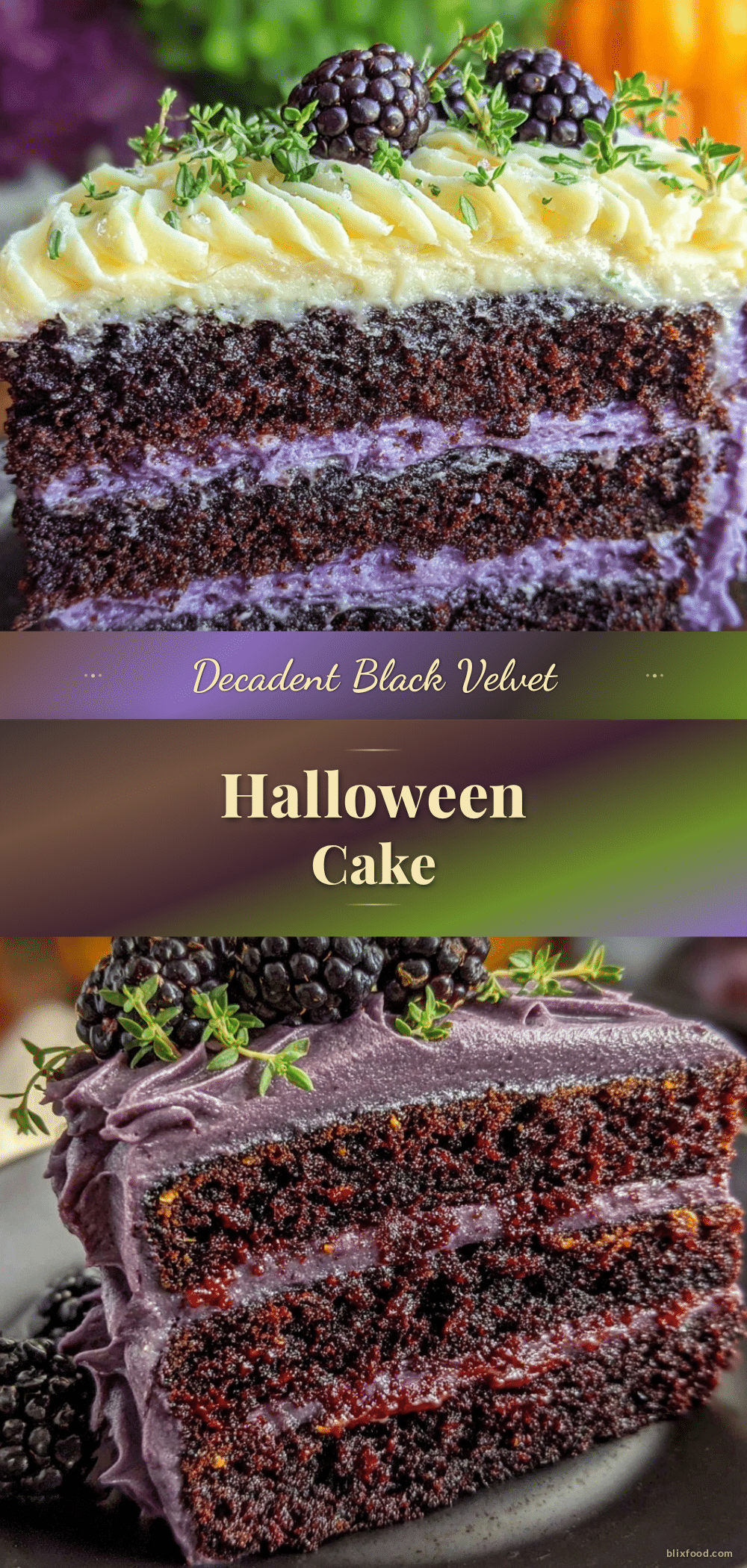 black velvet halloween layer cake recipe