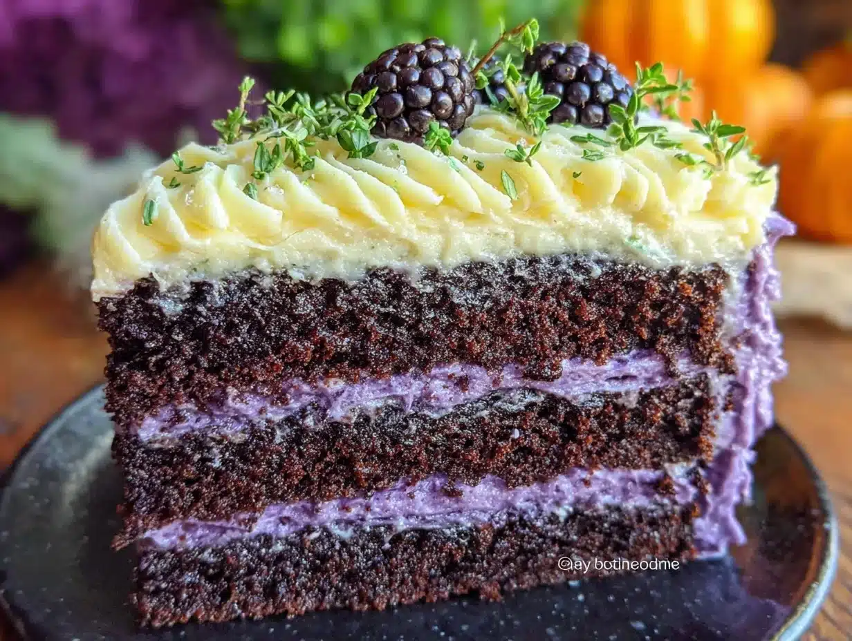 black velvet halloween layer cake - featured image