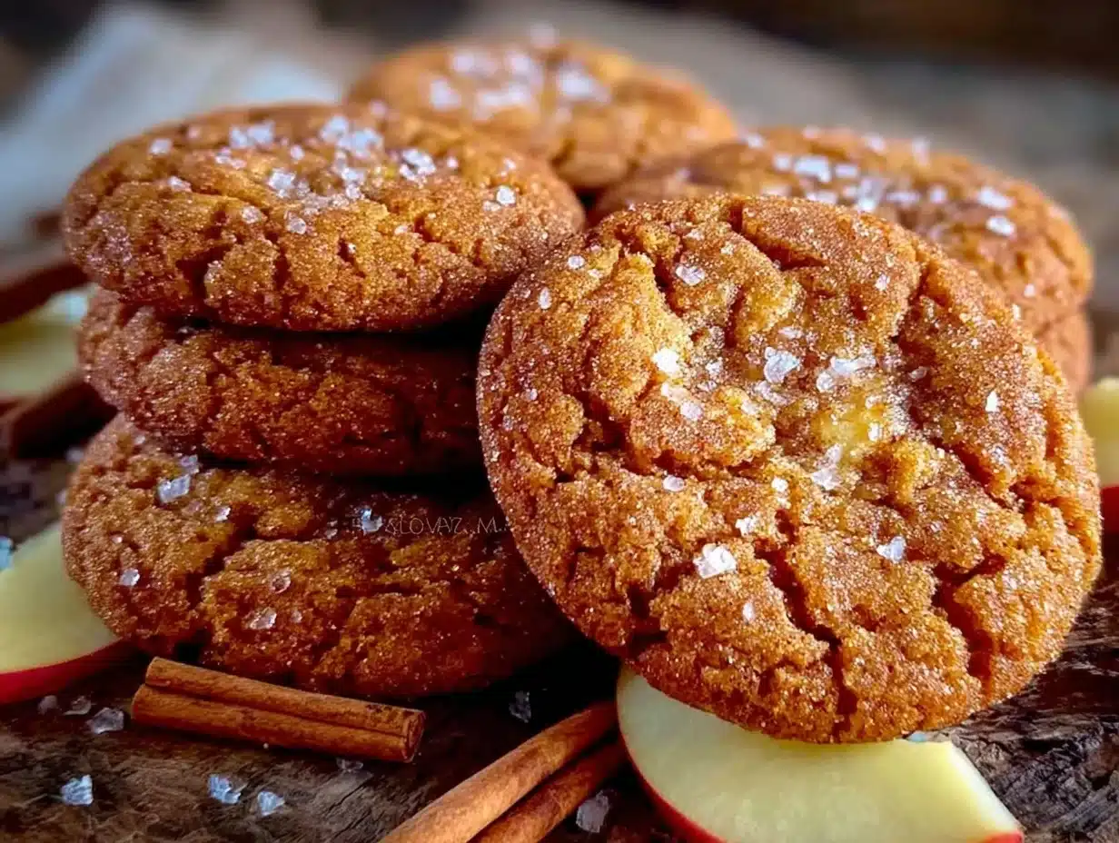 brown butter apple cider snickerdoodles - featured image