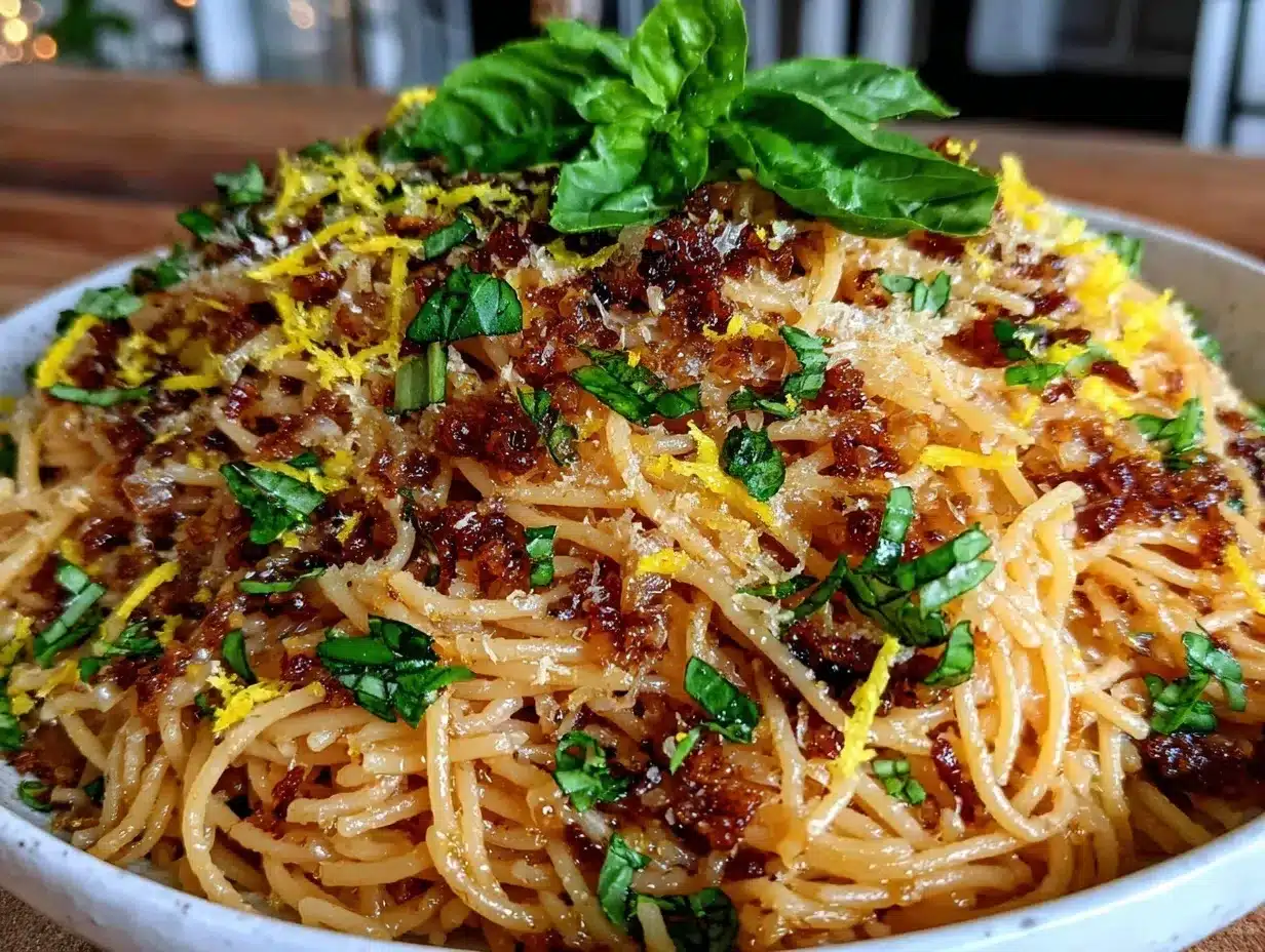 brown butter lemon pasta preparation steps