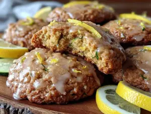 brown butter lemon zucchini cookies - featured image