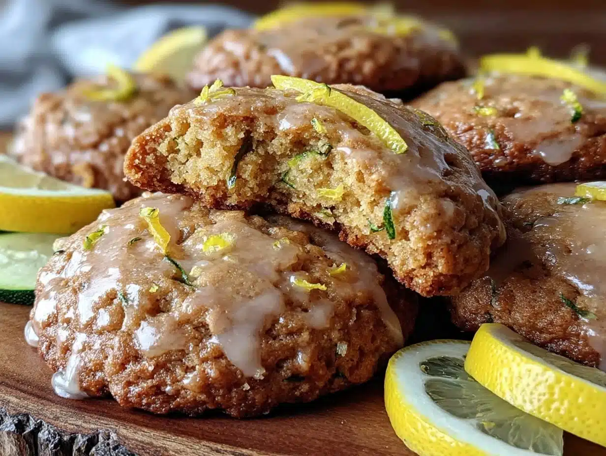 brown butter lemon zucchini cookies - featured image