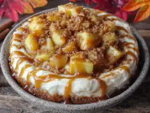 caramel apple cheesecake dip - featured image