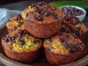 chocolate chip zucchini muffins - featured image