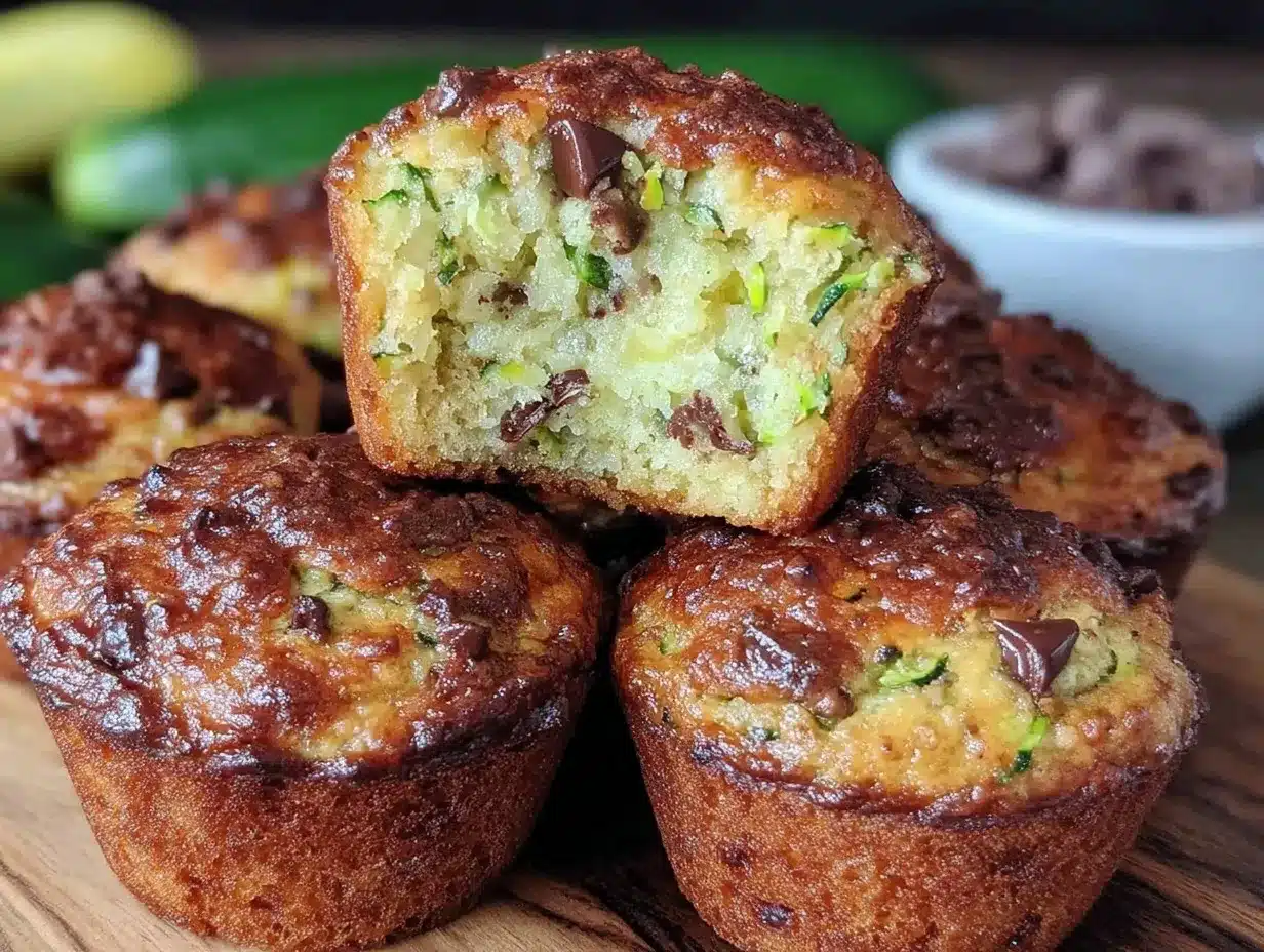 chocolate chip zucchini muffins preparation steps