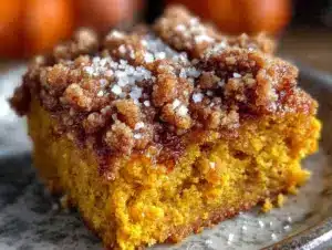 cozy pumpkin coffee cake - featured image