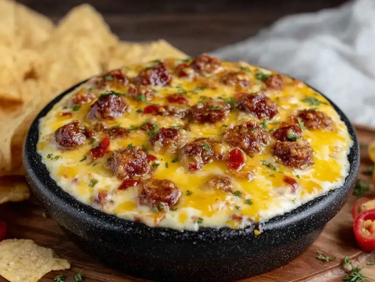 creamy crockpot queso blanco with spicy chorizo preparation steps