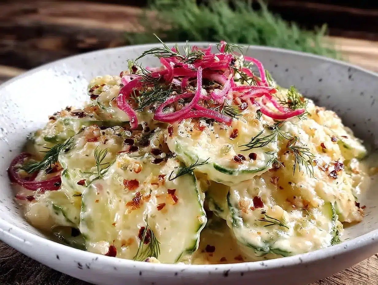 creamy cucumber salad preparation steps