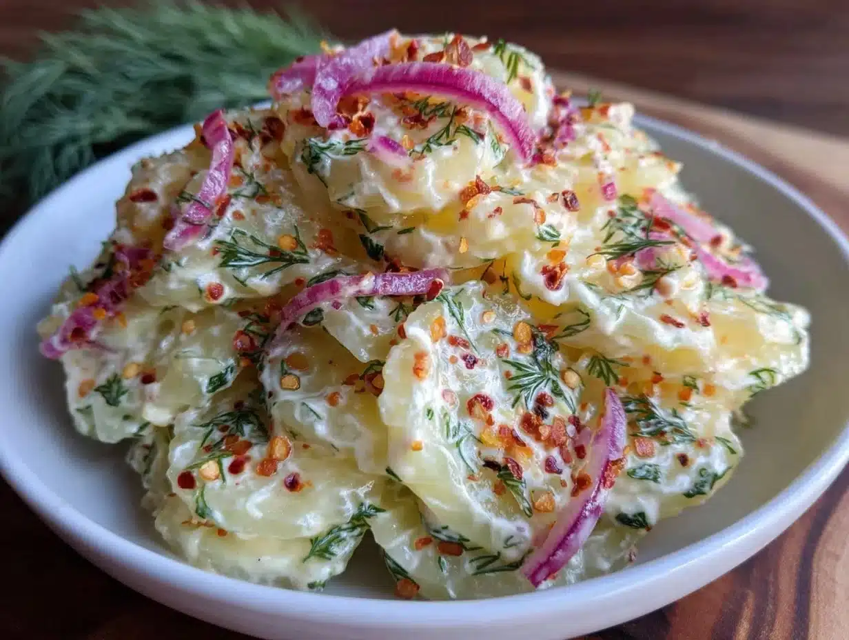 creamy cucumber salad - featured image