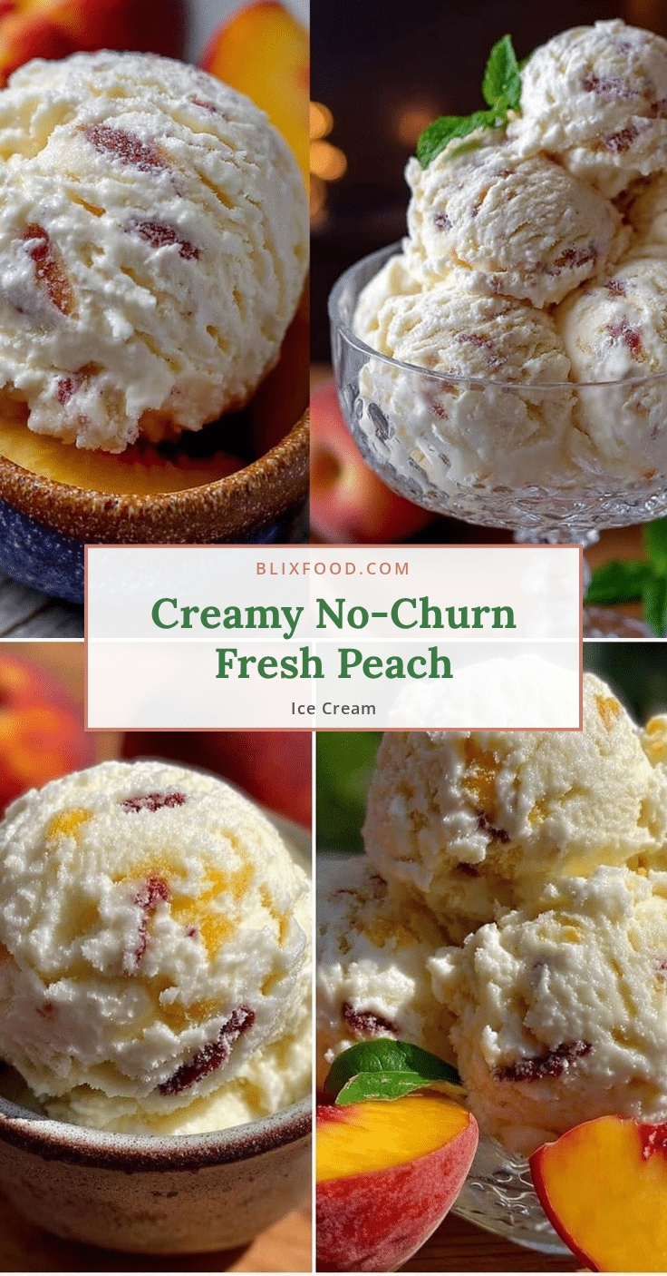 creamy fresh peach ice cream no-churn recipe recipe