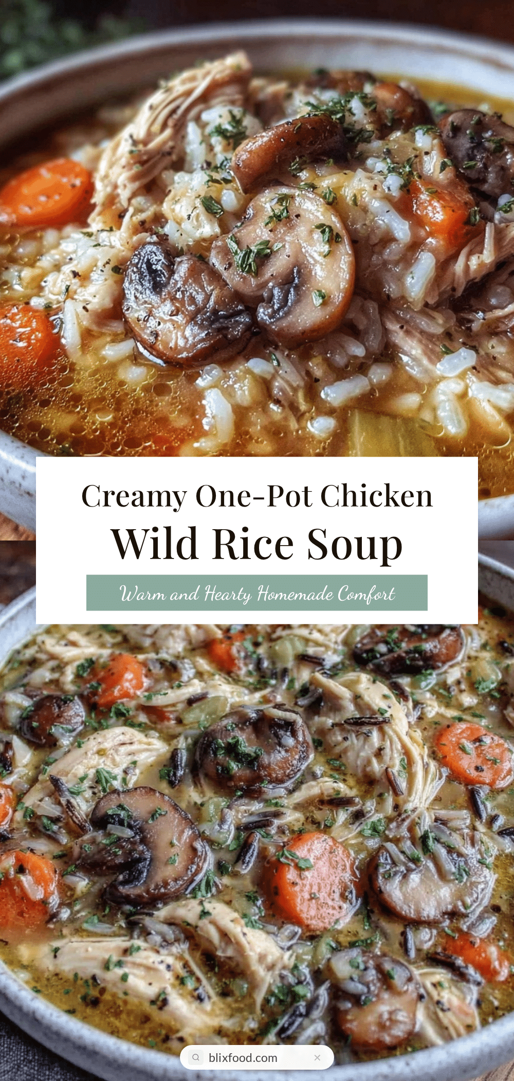 creamy one-pot chicken and wild rice soup recipe
