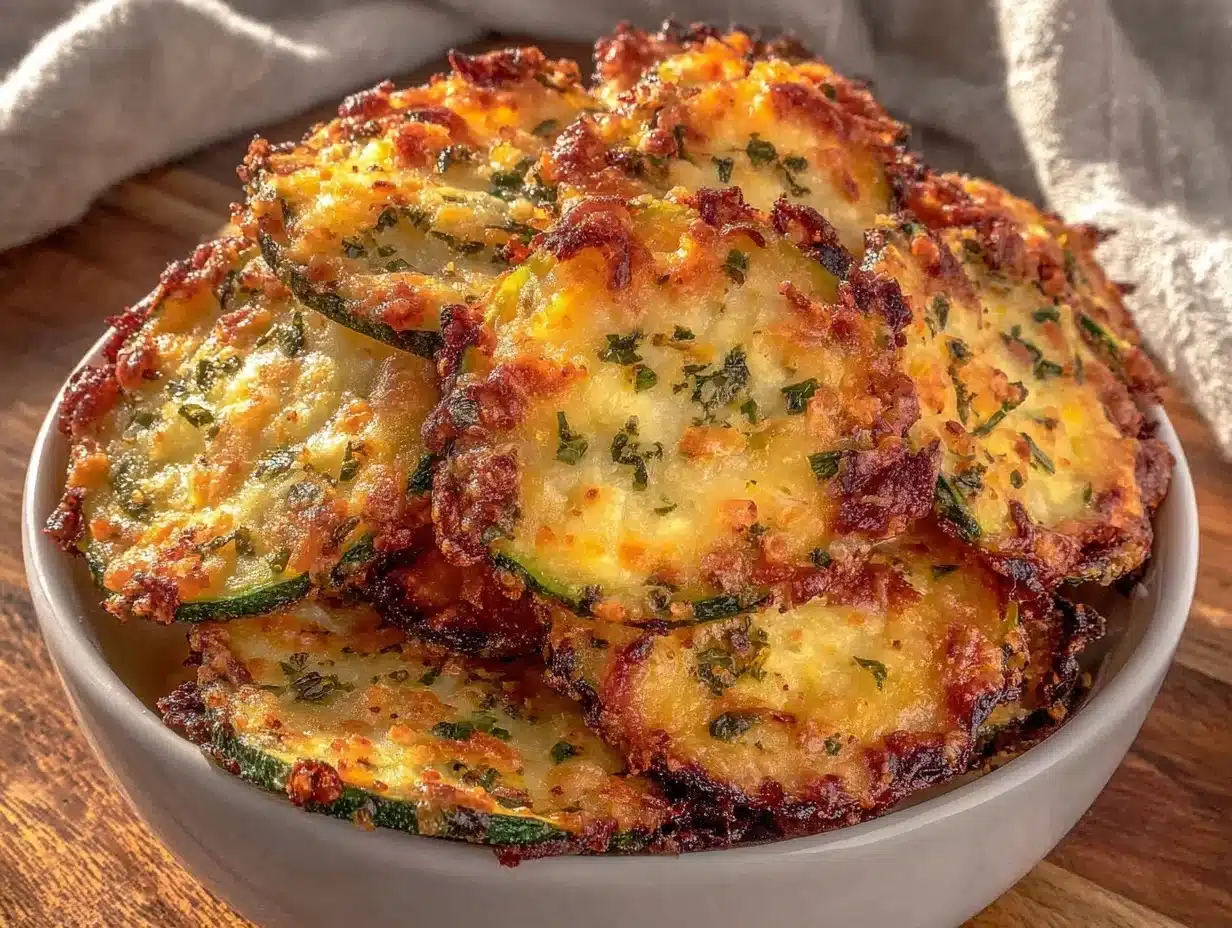 crispy parmesan zucchini chips - featured image