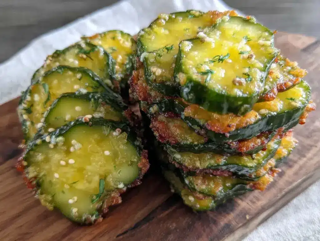crispy quick refrigerator dill pickles - featured image