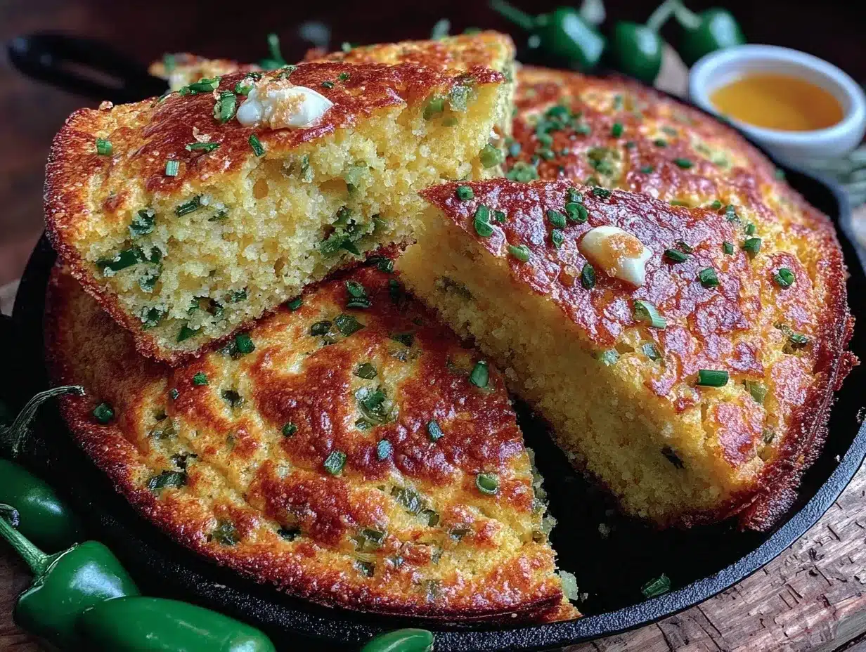crispy roasted hatch green chili cornbread skillet preparation steps