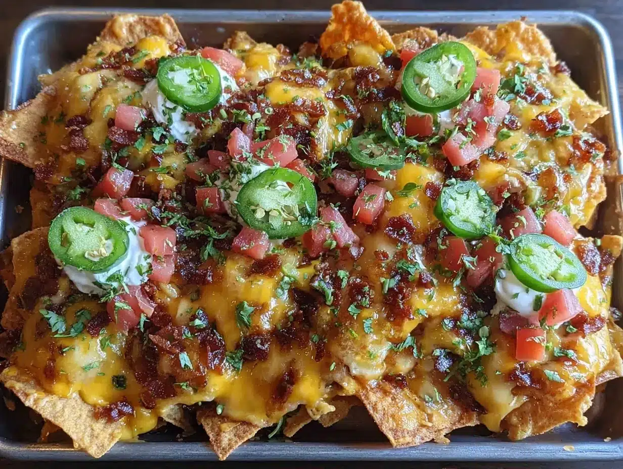 crispy sheet pan loaded nachos preparation steps