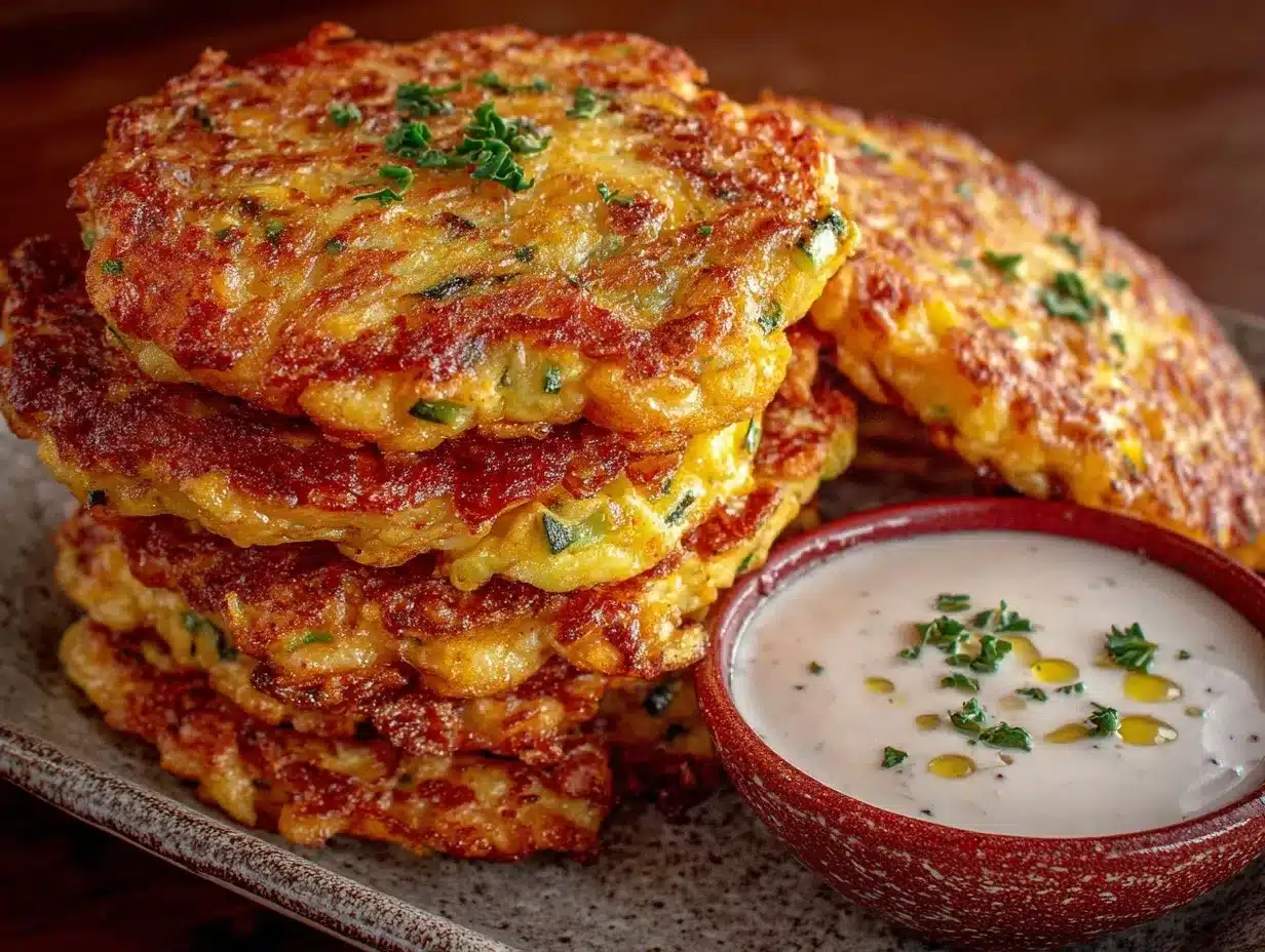 crispy zucchini fritters preparation steps