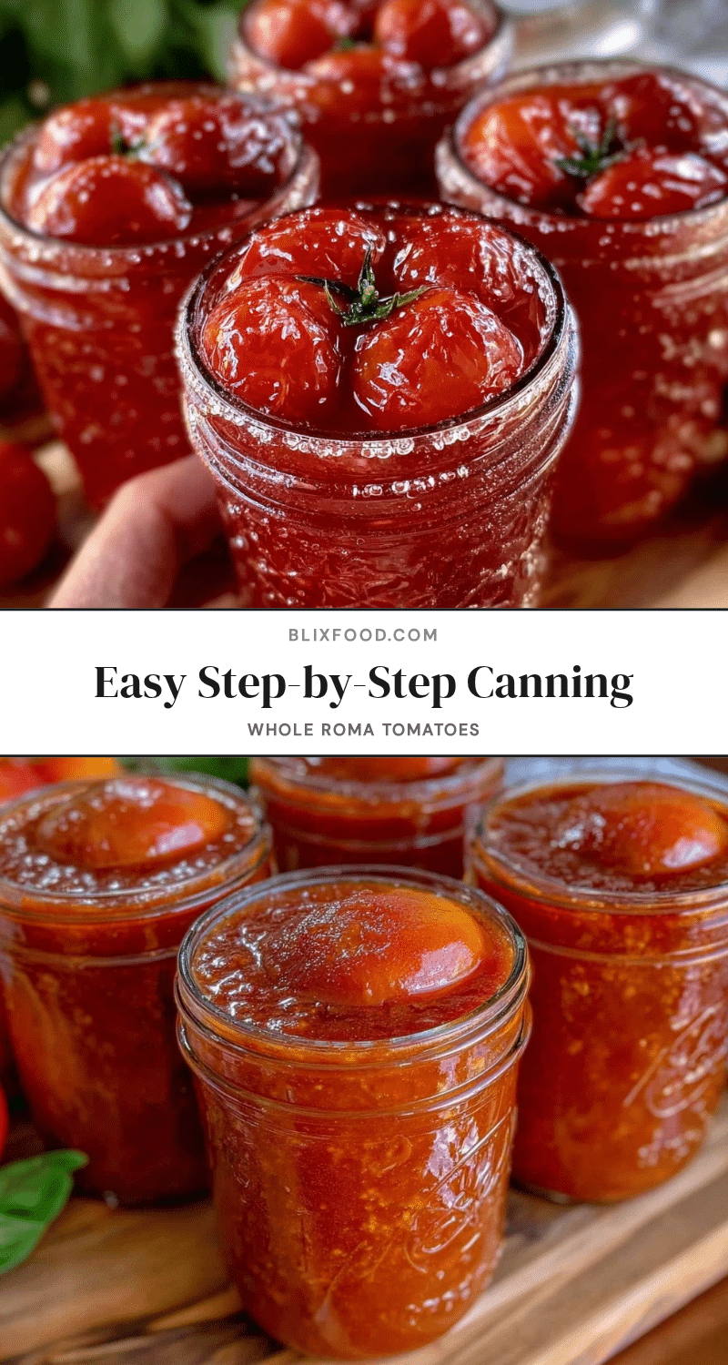 easy canning whole roma tomatoes recipe