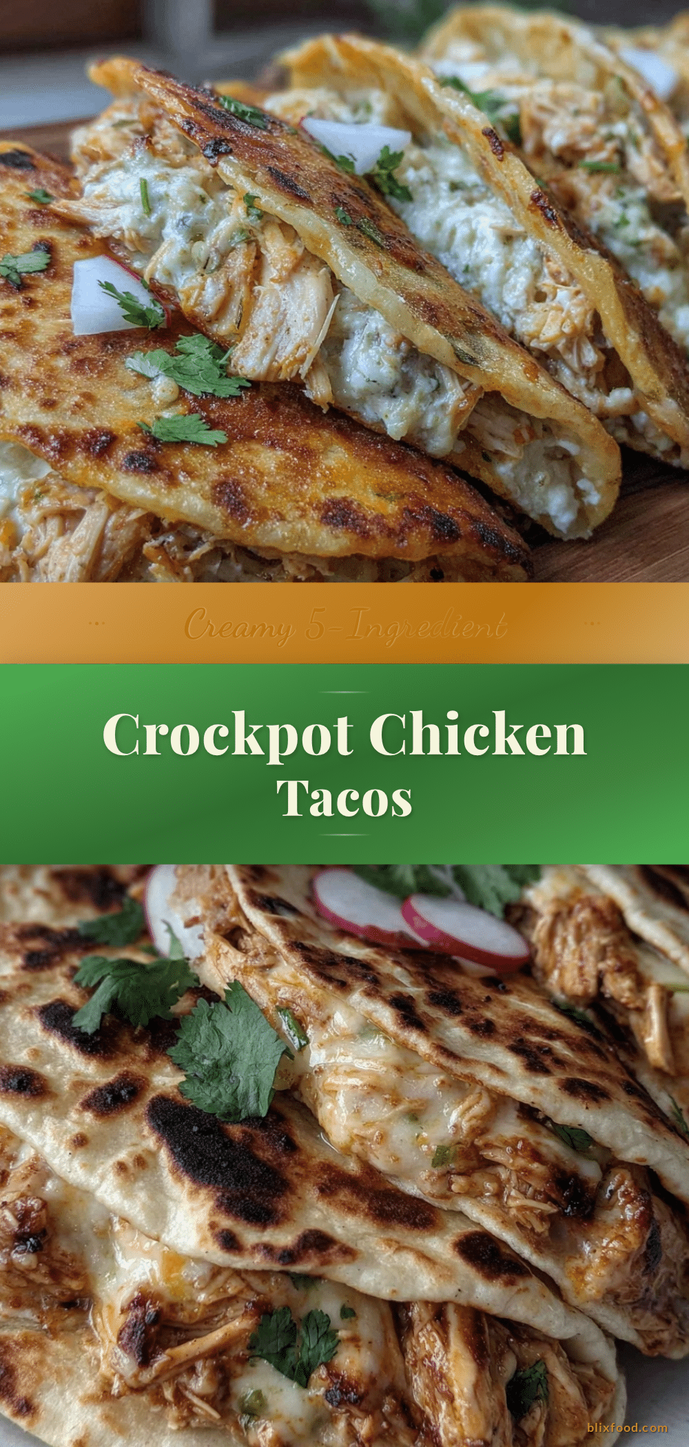 easy crockpot chicken tacos recipe