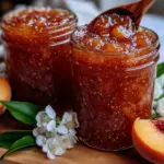 easy fresh peach freezer jam - featured image