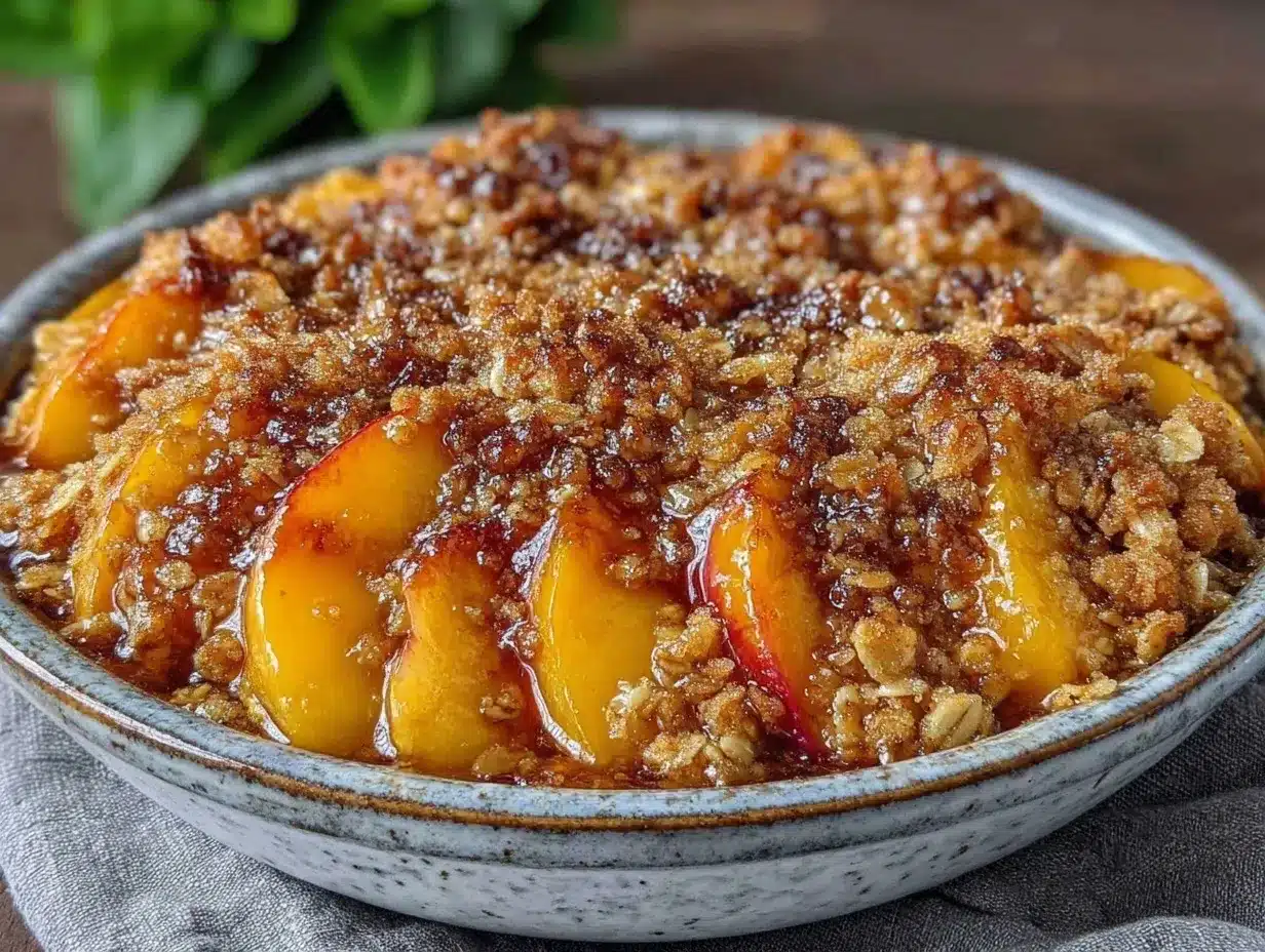 easy peach crisp preparation steps