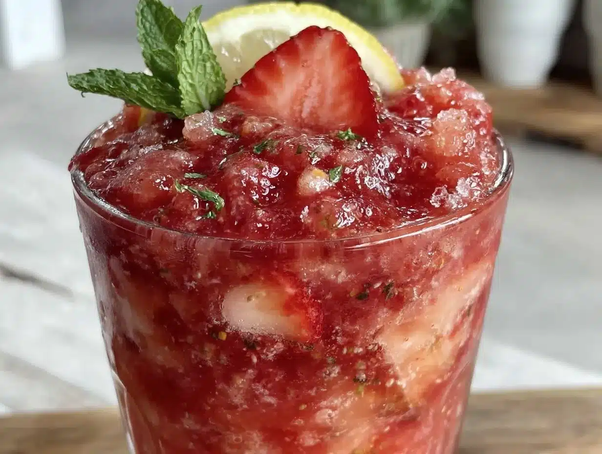 firecracker strawberry lemonade slushie preparation steps