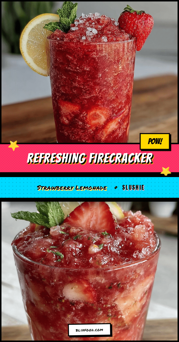 firecracker strawberry lemonade slushie recipe
