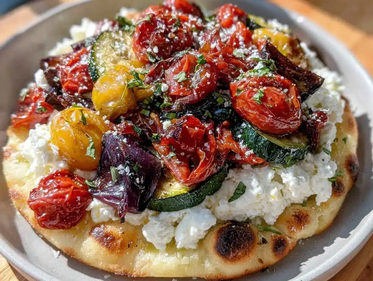 fresh cottage cheese flatbread preparation steps