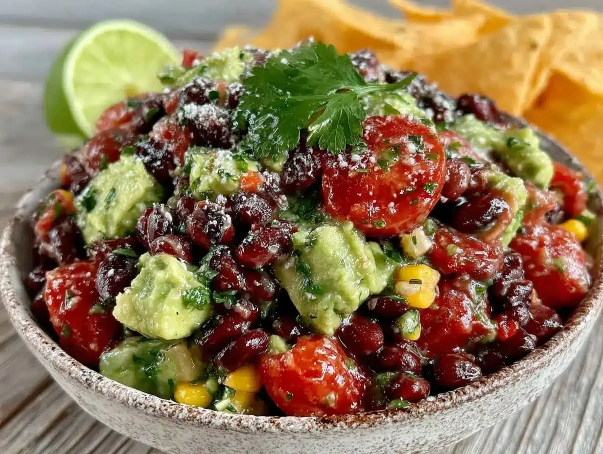 fresh cowboy caviar dip preparation steps