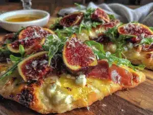 fresh fig and prosciutto flatbread - featured image