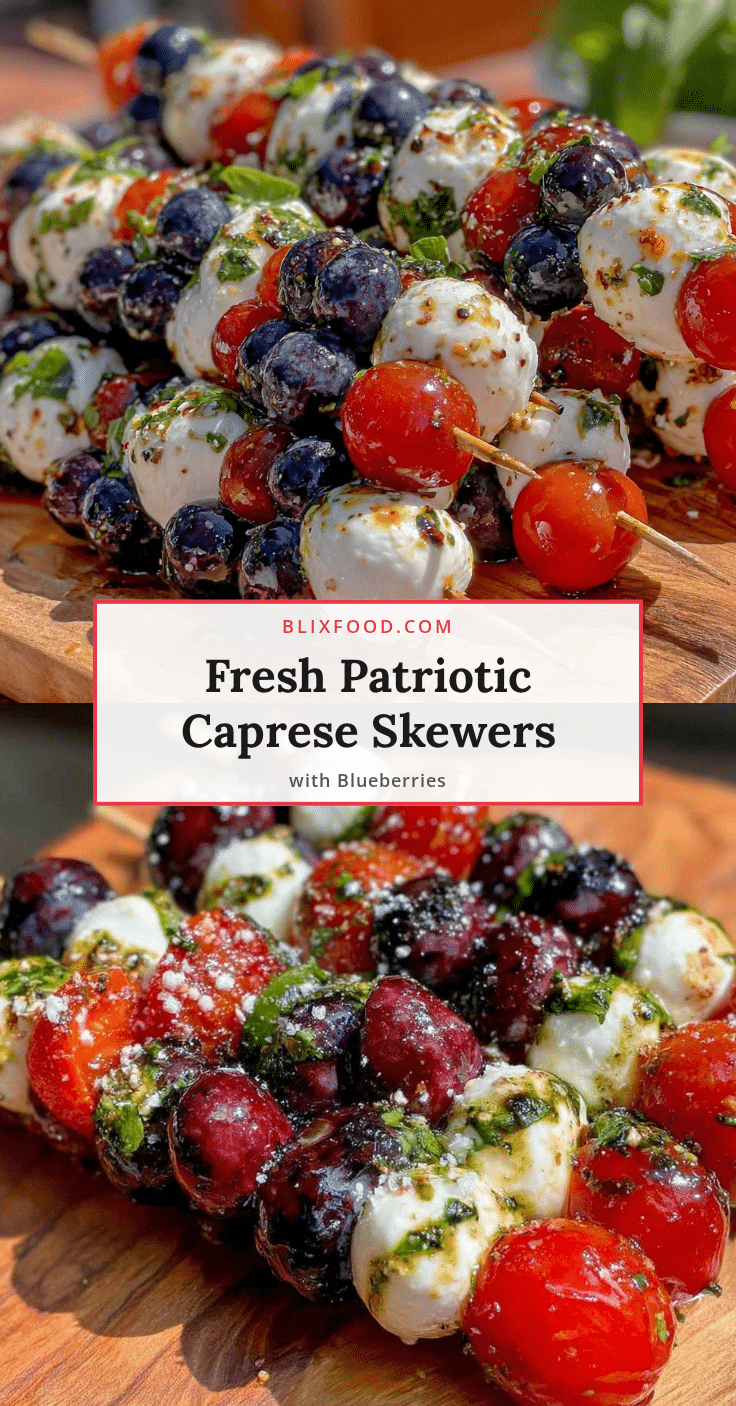 fresh patriotic caprese skewers recipe