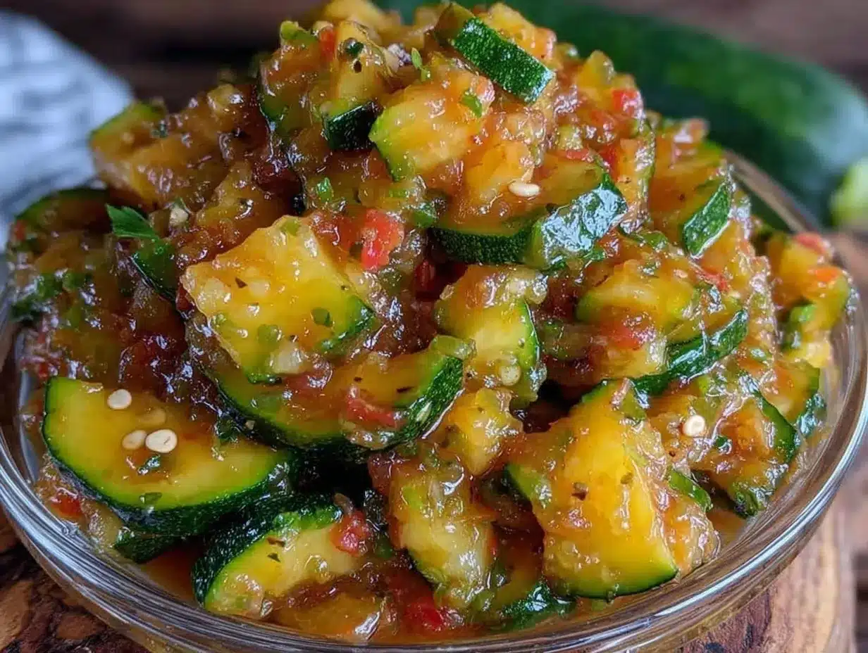 fresh zucchini relish preparation steps