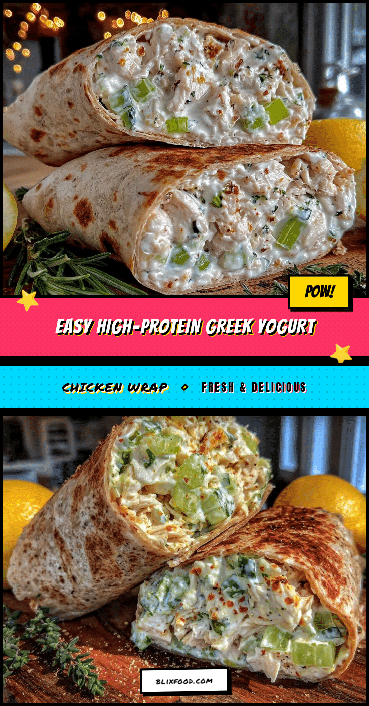 high-protein greek yogurt chicken salad wrap recipe
