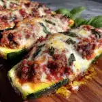 italian stuffed zucchini boats - featured image