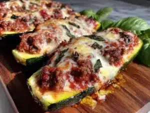 italian stuffed zucchini boats - featured image