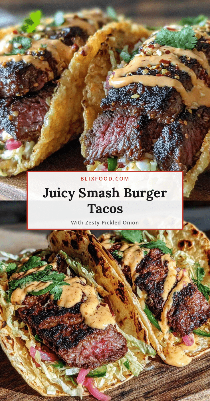 juicy smash burger tacos recipe