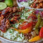 meal prep sheet pan fajita bowls - featured image