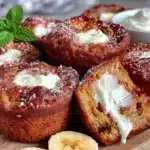 moist banana bread muffins - featured image