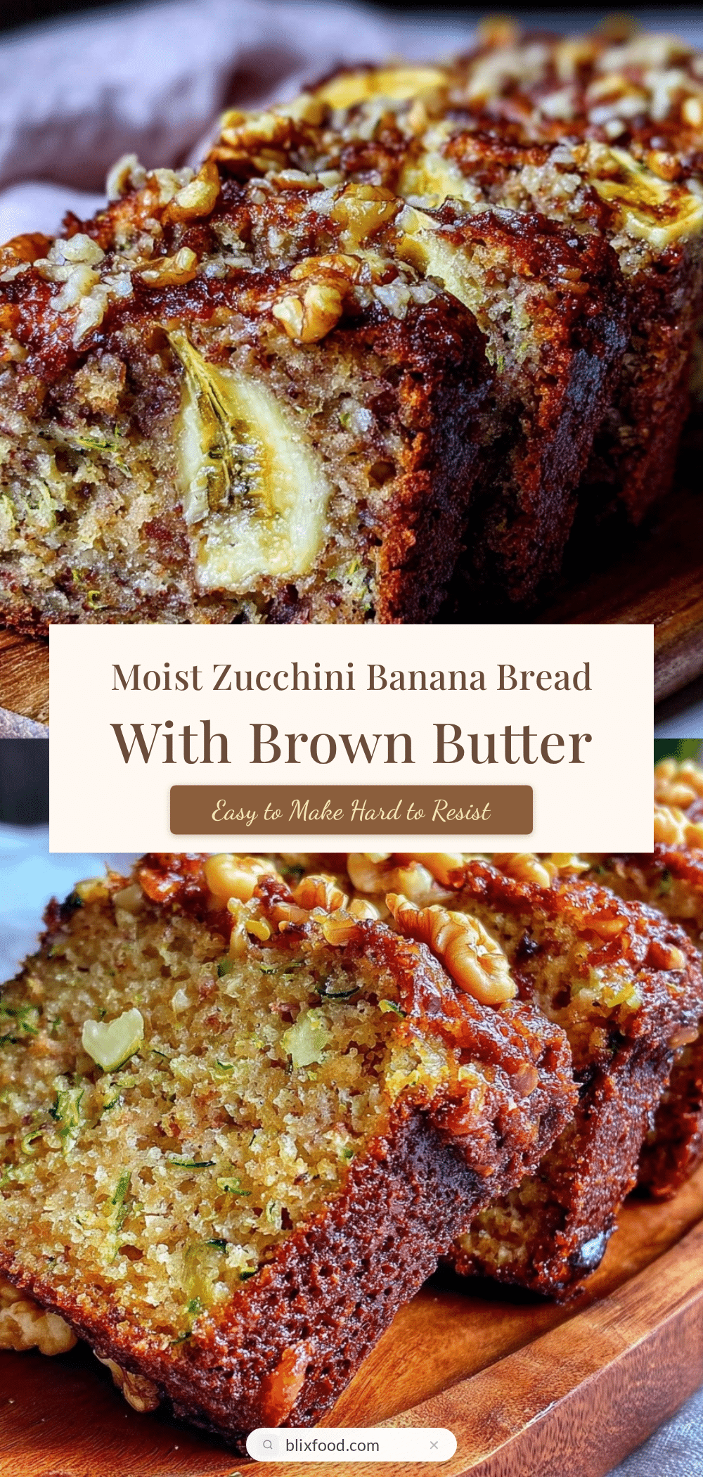 moist zucchini banana bread recipe