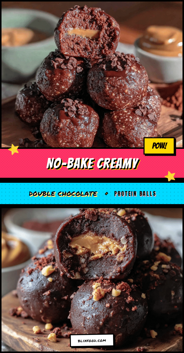 no-bake double chocolate protein balls recipe