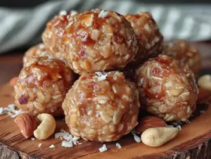 no-bake oat and peanut butter energy balls - featured image