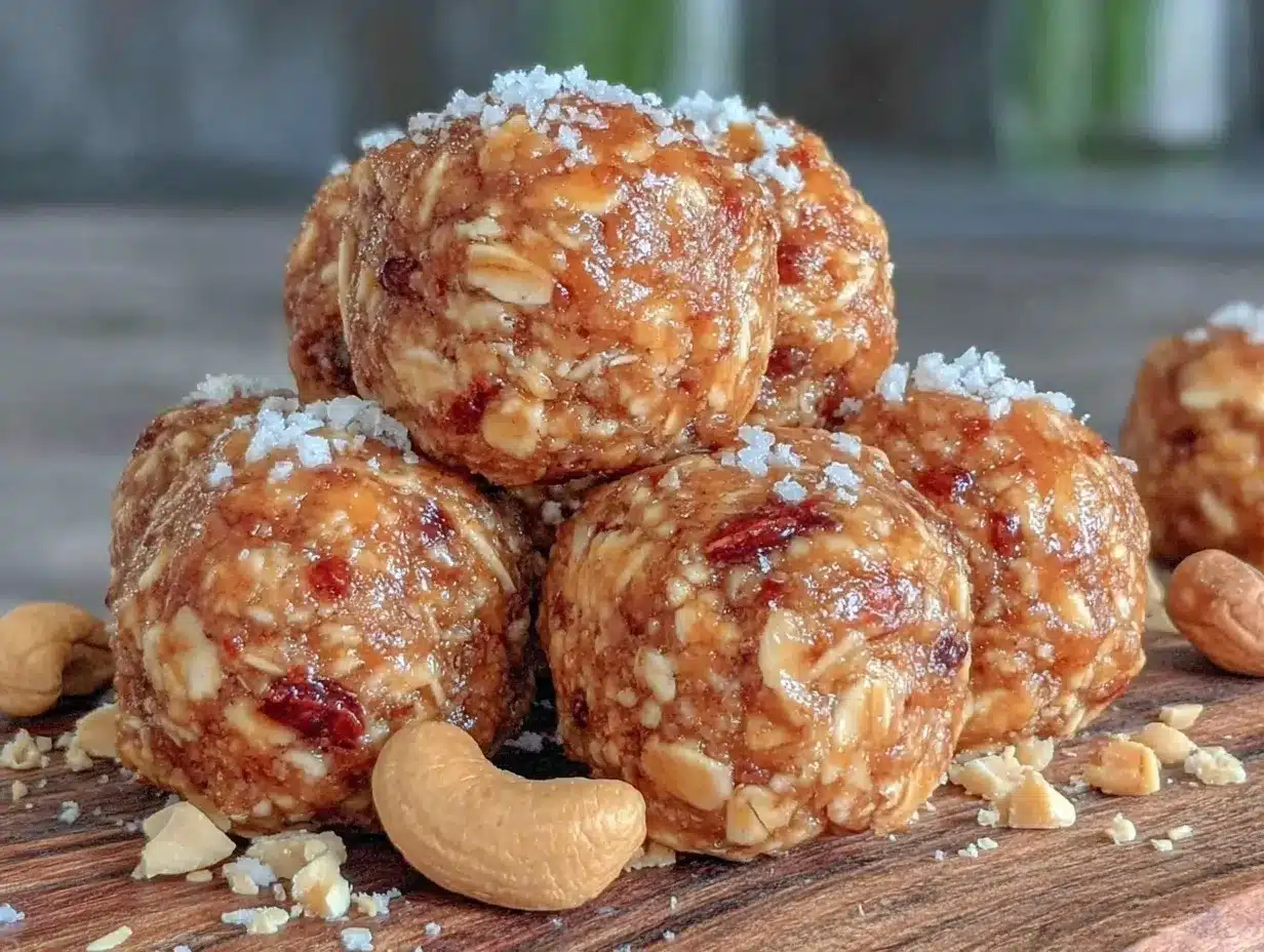 no-bake oat and peanut butter energy balls preparation steps