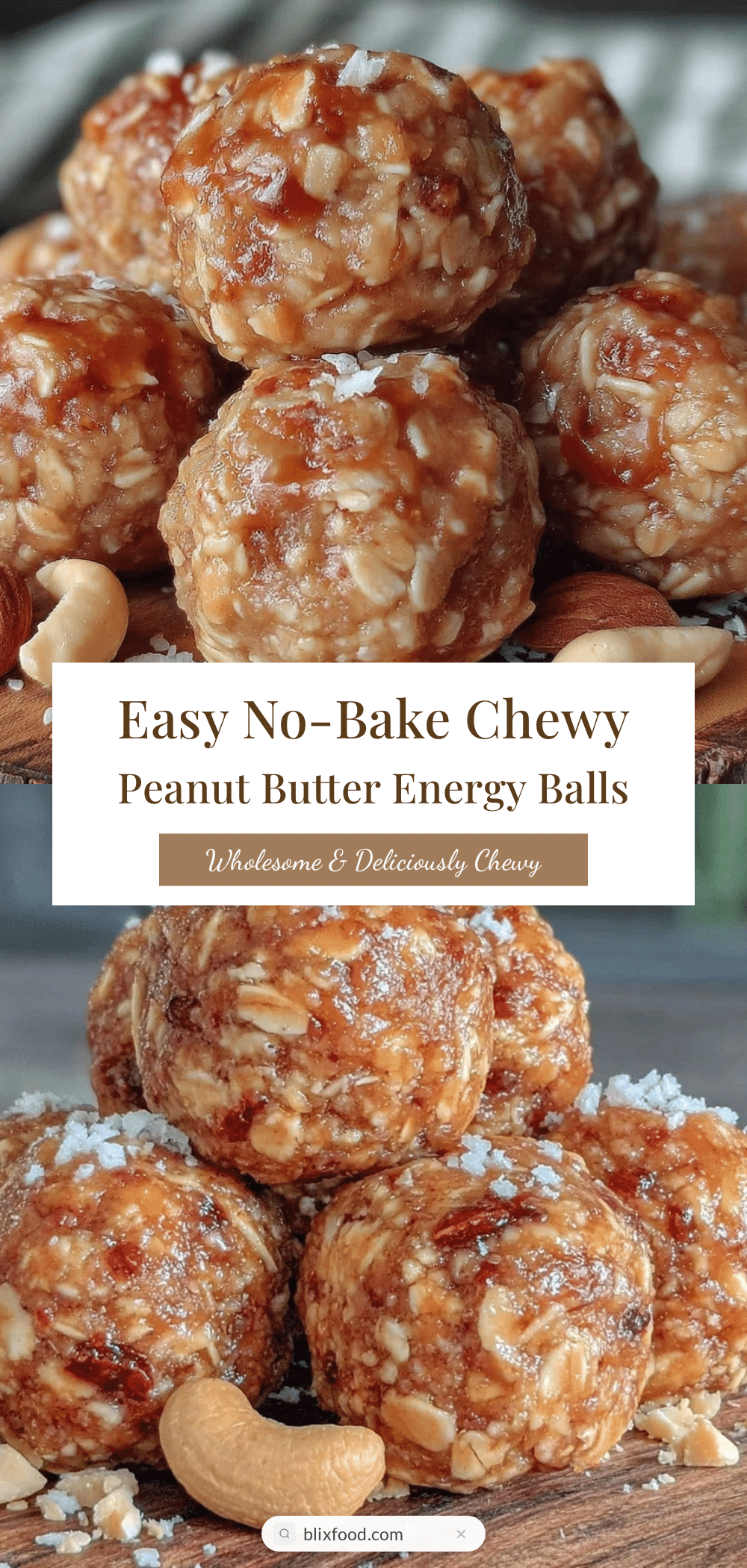 no-bake oat and peanut butter energy balls recipe