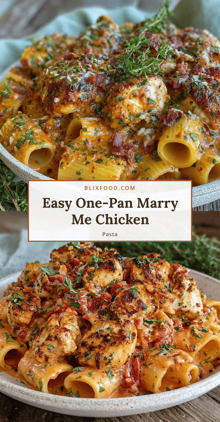 one-pan marry me chicken pasta recipe
