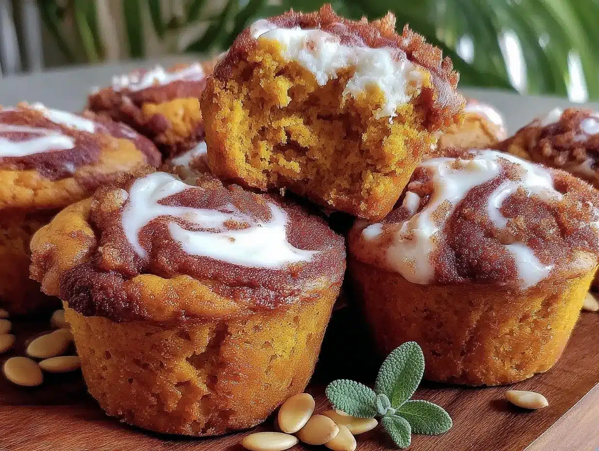 pumpkin cream cheese swirl muffins preparation steps