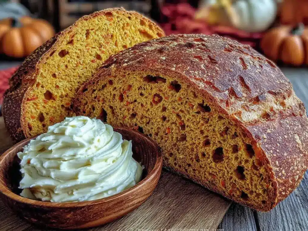 pumpkin sourdough bread - featured image